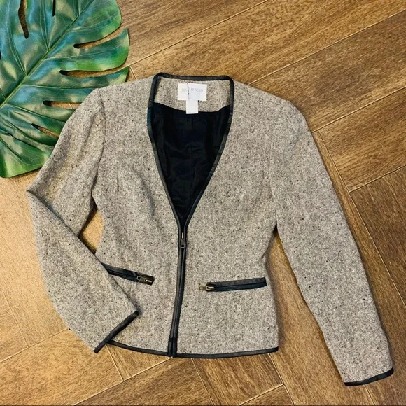 Hugo Buscati Wool Blazer Jacket Sz 2 Gray 1773 - Picture 7 of 7